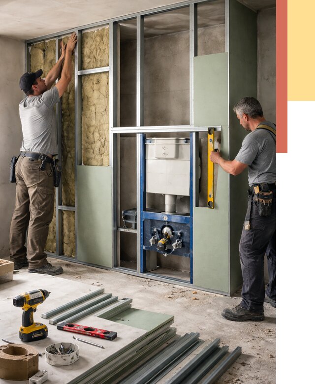 Установка сантехнических перегородок в Балтийске от 8666 руб. | ОТДЕЛОЧНИК-Блт