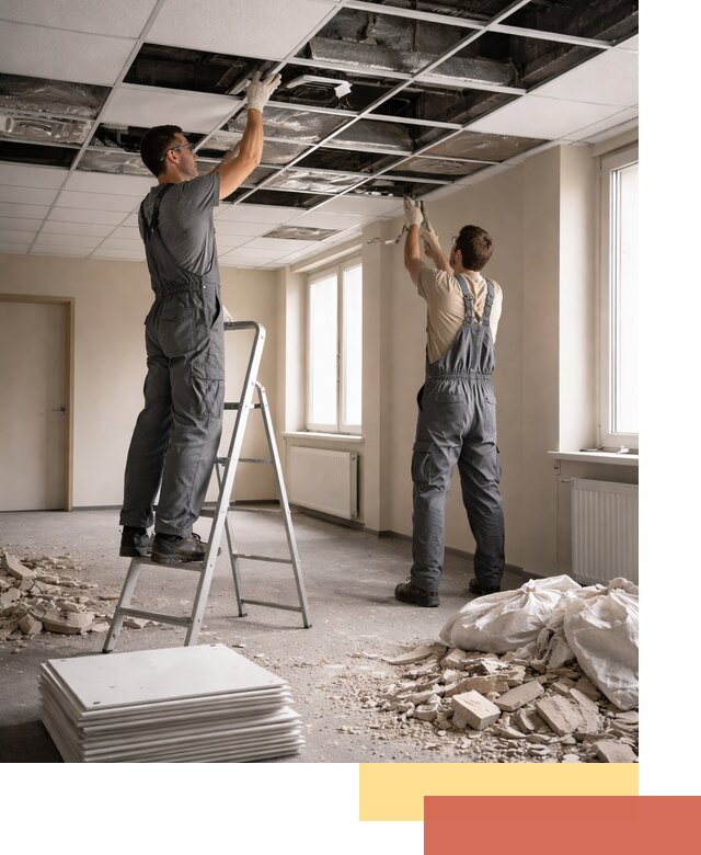 Демонтаж потолков Армстронг профессионально в Балтийске