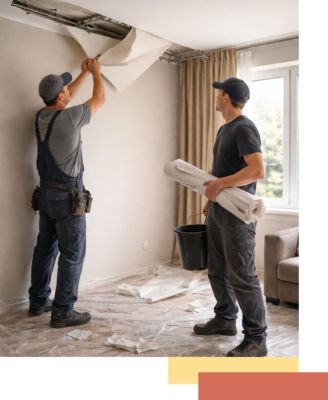 Демонтаж натяжного потолка в Балтийске быстро и аккуратно