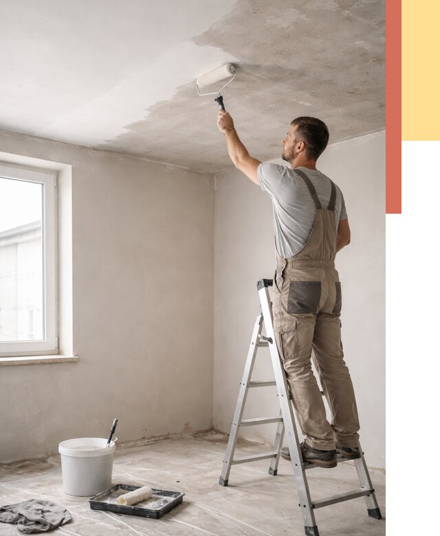 Грунтовка потолка в Балтийске от 2549 руб. — быстро и недорого | ОТДЕЛОЧНИК-Блт