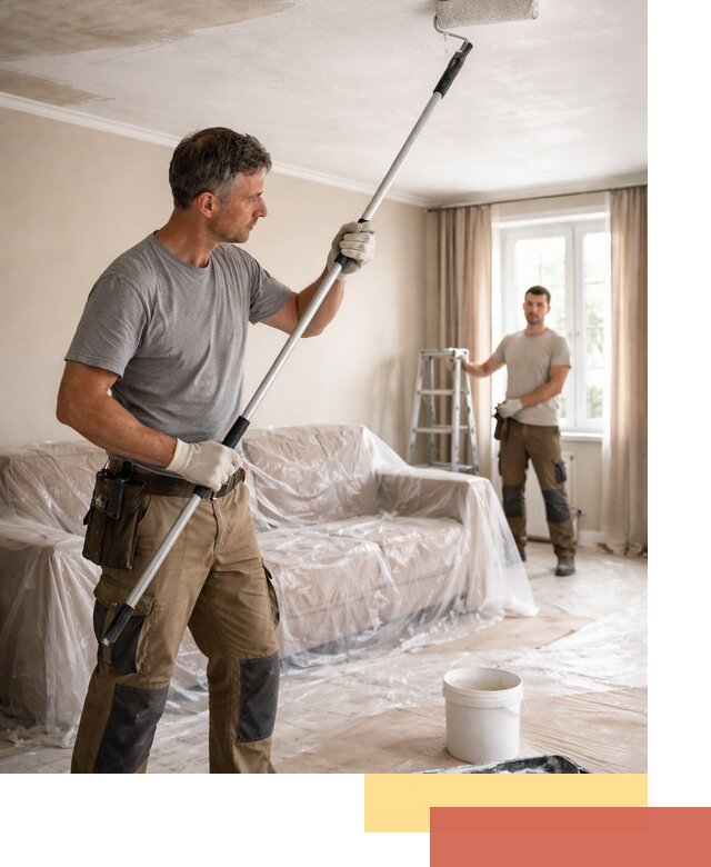 Грунтовка потолка в Балтийске — подготовка под покраску и отделку