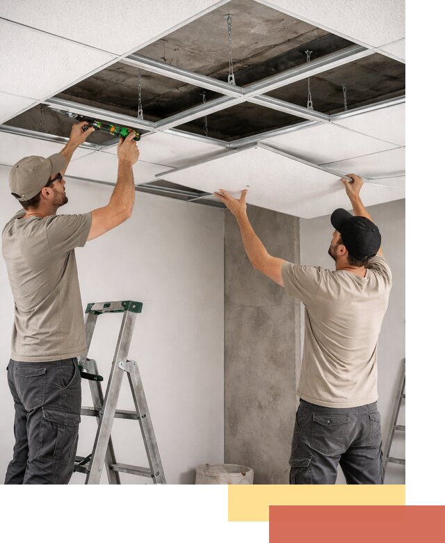 Монтаж потолка Армстронг под ключ в Балтийске
