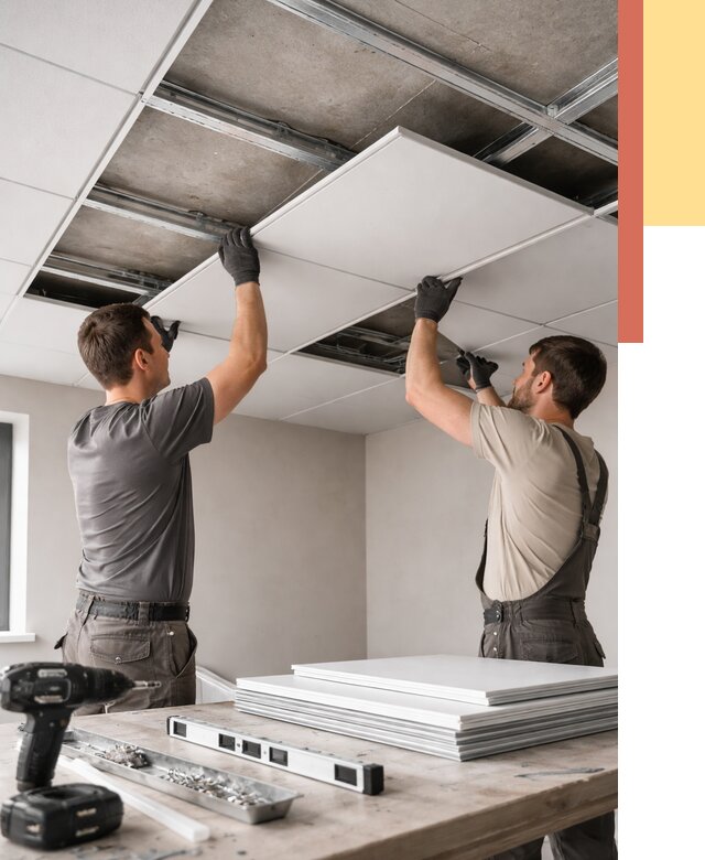 Монтаж кассетного потолка в Балтийске от 4588 руб/м2 — установка и сборка | ОТДЕЛОЧНИК-Блт