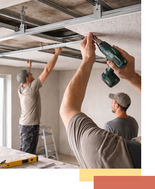 Монтаж акустического потолка в Балтийске под ключ