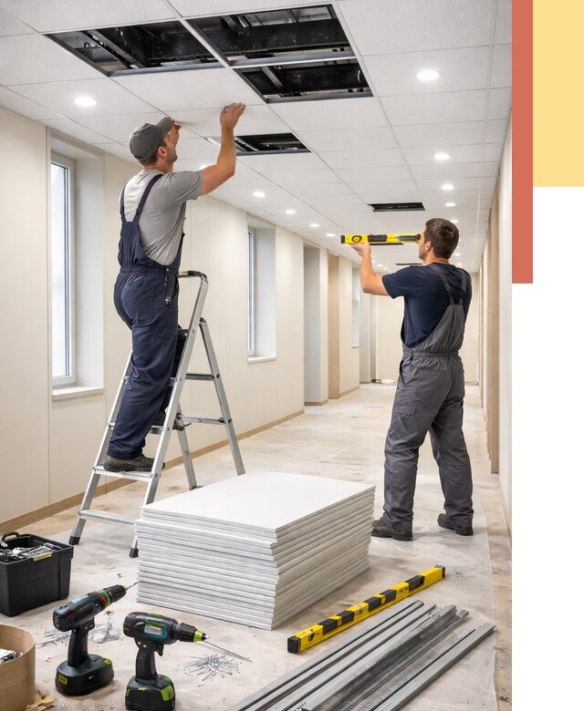 Ремонт потолка Армстронг в Балтийске от 4588 руб. — быстро и недорого | ОТДЕЛОЧНИК-Блт