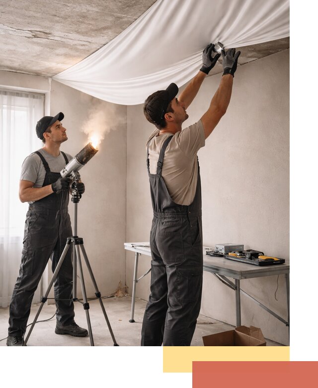 Установка натяжного потолка под ключ в Балтийске