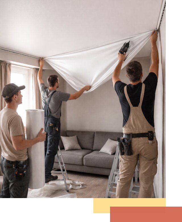 Монтаж сатинового натяжного потолка в Балтийске качественно и быстро