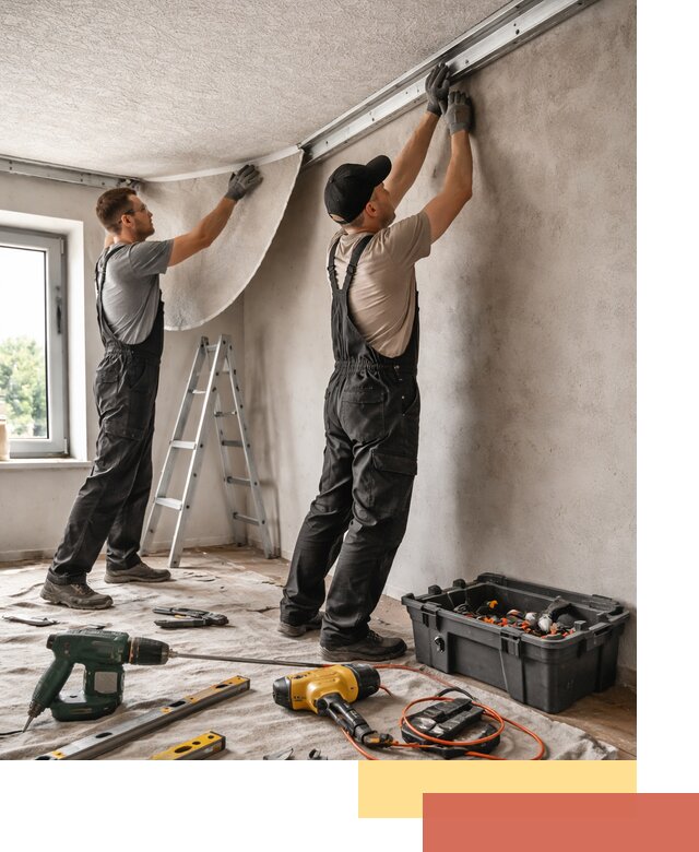 Монтаж фактурного натяжного потолка в Балтийске качественно и быстро