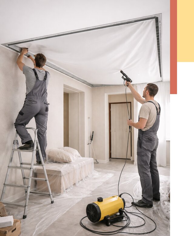 Монтаж натяжного потолка в прихожей в Балтийске от 2702 руб. под ключ | ОТДЕЛОЧНИК-Блт