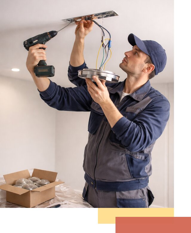 Установка люстры в натяжной потолок в Балтийске