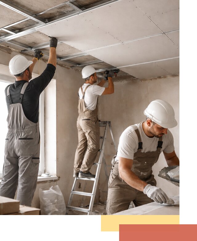 Одноуровневый потолок из гипсокартона в Балтийске — монтаж и отделка