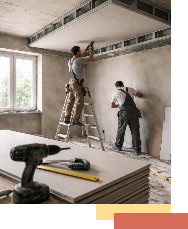 Двухуровневый потолок из гипсокартона в Балтийске