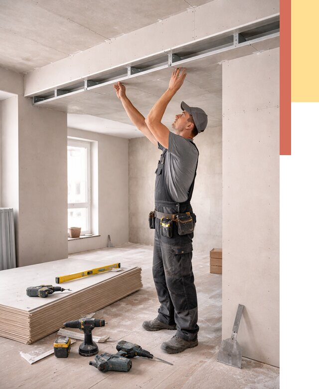 Потолок из гипсокартона с нишей в Балтийске от 1274 руб. под ключ | ОТДЕЛОЧНИК-Блт