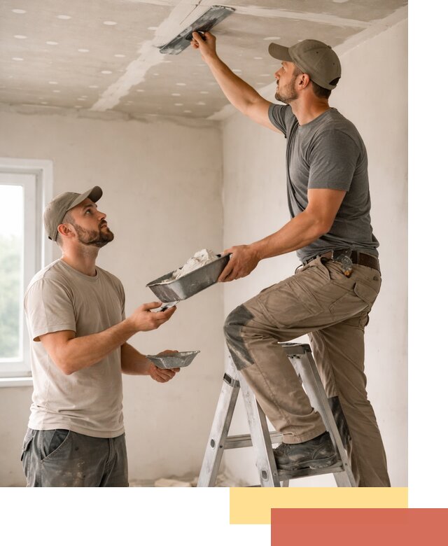 Шпаклевка потолка из гипсокартона в Балтийске качественно и быстро