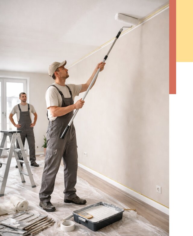 Покраска потолка из гипсокартона в Балтийске от 4588 руб./м2 — услуги под ключ | ОТДЕЛОЧНИК-Блт