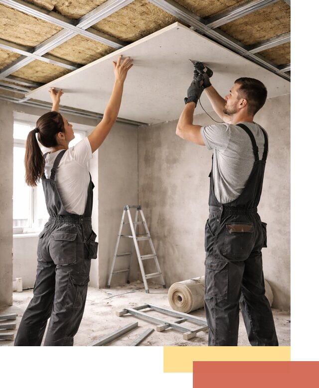 Звукоизоляция потолка из ГКЛ в Балтийске профессионально и надежно