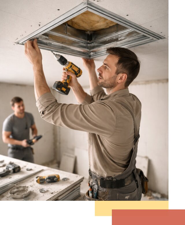 Монтаж люка в потолок из ГКЛ в Балтийске