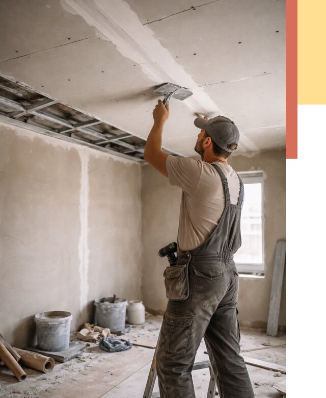 Ремонт потолка из гипсокартона в Балтийске от 663 руб./м² — быстро и недорого | ОТДЕЛОЧНИК-Блт