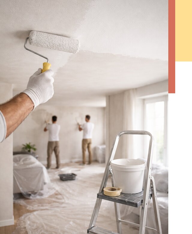 Покраска потолка акриловой краской в Балтийске от 2549 руб. | ОТДЕЛОЧНИК-Блт