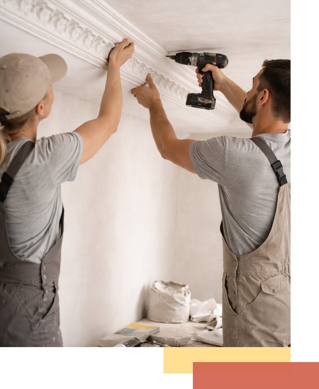 Профессиональный монтаж лепнины на потолок в Балтийске